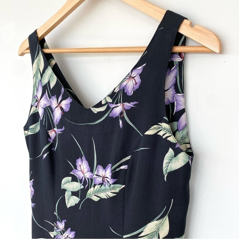 Tommy Bahama fitted sleeveless midi dress, v-neck, floral print, ๐ฏ silk - Picture 2 of 11